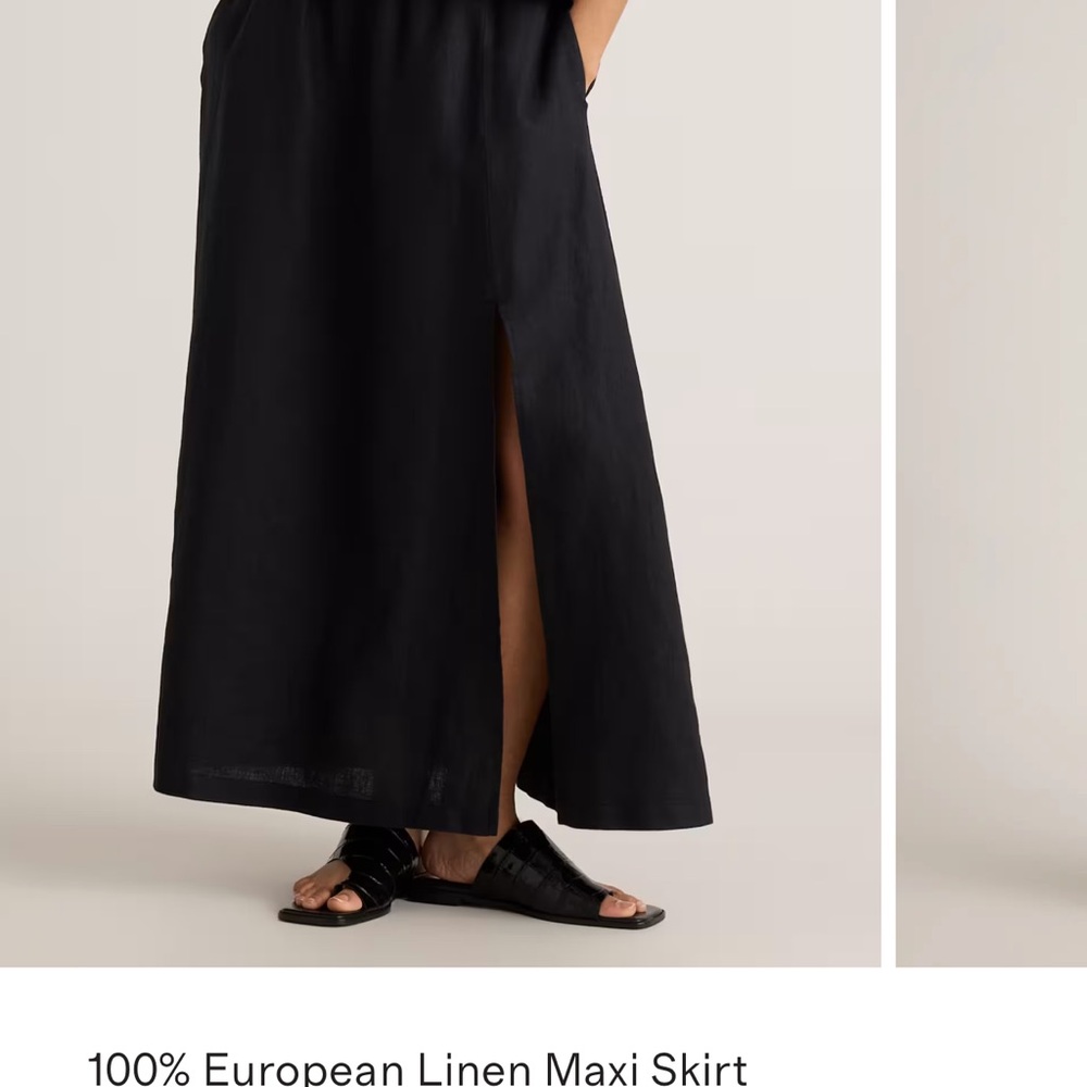 Quince 100% European Linen Maxi Skirt